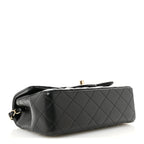 Lambskin Quilted Mini Rectangular Flap Black