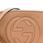 Pebbled Calfskin Small Soho Disco Bag Camelia