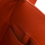 Satin Calfskin Compact Hammock Shoulder Bag Orange