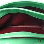 Lambskin Quilted Medium Trendy CC Flap Dual Handle Bag Green
