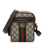 GG Supreme Monogram Web Mini Ophidia Messenger Brown