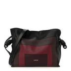 x Albers Nappa Calfskin Medium Flamenco Clutch Black Burgundy