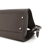 Grained Calfskin Margaux Shoulder 12 Deep Brown
