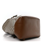 GG Supreme Monogram Azalea Calfskin Medium Retro Interlocking G Buckle Backpack Beige Ebony Brown Sugar