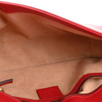 Calfskin Matelasse Small GG Marmont Shoulder Bag Hibiscus Red