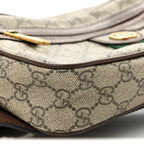 Soft GG Supreme Monogram Medium Ophidia Belt Bag Dark Brown