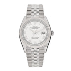 Stainless Steel 18K White Gold 36mm Oyster Perpetual Datejust Watch White Roman 126234