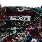 Sequin Logo Small Flap Ruthenium Multicolor