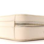 Caviar Quilted Small CC Filigree Vanity Case White