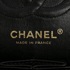 Caviar Quilted Small Double Flap Black