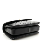 Lambskin Quilted Small Trendy CC Dual Handle Flap Bag Black
