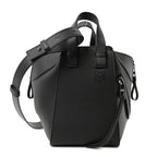 Soft Grained Calfskin Compact Hammock Shoulder Bag Black