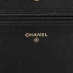 Lambskin Chevron Boy Wallet On Chain WOC Black