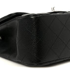 Caviar Quilted Mini Square Flap Black