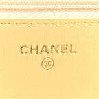 Lambskin Quilted Sweet Camellia Wallet on Chain WOC Yellow