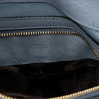 Snakeskin Ostrich Calfskin Small Jackie 1961 Hobo Blue Multicolor