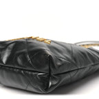 Shiny Calfskin Quilted Mini Chanel 22 Black