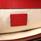 Dollar Calfskin Swarovski Crystal Small Dionysus Shoulder Bag Hibiscus Red