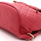 Caviar Quilted Small Filigree Backpack Pink