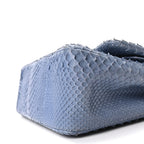Snakeskin Jumbo Double Flap Light Blue