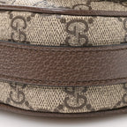 GG Supreme Monogram Web Mini Ophidia Flap Shoulder Bag Brown