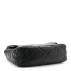 Goatskin Quilted Medium Chanel 19 Flap Black