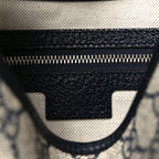 GG Supreme Monogram Textured Dollar Calfskin Web Small Jackie 1961 Hobo Beige Blue