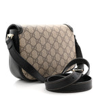 GG Supreme Monogram Horsebit 1955 Soft Small Shoulder Bag Beige Black
