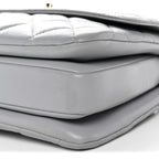 Lambskin Quilted Small Trendy CC Flap Dual Handle Bag Grey