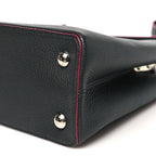 Taurillon Capucines PM Black Fuchsia