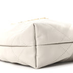 Shiny Calfskin Quilted Mini Chanel 22 Light Grey