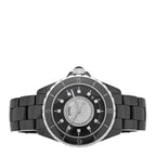 Stainless Steel Ceramic Diamond Dial 38mm J12 Quartz Watch Black