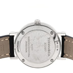 Sterling Silver Calfskin 29mm Atlas Quartz Watch Black