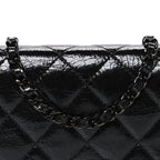 Glazed Aged Calfskin Reissue Wallet On Chain WOC So Black