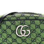 Monogram Multicolor Matelasse Diagonal Small GG Marmont Chain Shoulder Bag Green Blue