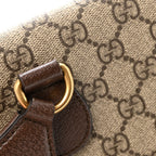 GG Supreme Monogram Web Medium Neo Vintage Flap Messenger Bag Beige New Acero