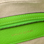 GG Supreme Monogram Textured Dollar Calfskin Web Ophidia Wristlet Shoulder Bag Beige Ebony Green