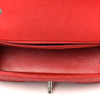 Caviar Quilted Mini Rectangular Flap Red
