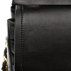 Lambskin Quilted Jumbo Double Flap Black