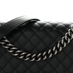 Caviar Quilted Medium Boy Flap Black
