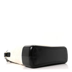 Aged Calfskin Quilted Large Gabrielle Shopping Tote White Black
