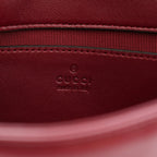 Lambskin Matelasse Small GG Marmont Shoulder Bag Rosso Ancora