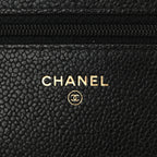 Caviar Quilted Boy Wallet On Chain WOC Black