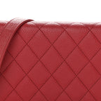Caviar Quilted Boy Wallet On Chain WOC Red