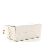 Caviar Quilted Mini Chanel 25 Handbag White