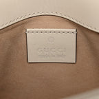 Calfskin Matelasse Super Mini GG Marmont Shoulder Bag White