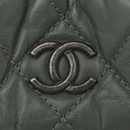 Aged Calfskin Quilted Small Gabrielle Backpack Green