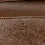 GG Supreme Monogram Azalea Calfskin Horsebit 1955 Wallet On Chain Beige Ebony Brown Sugar