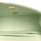 Lambskin Quilted Mini Square Flap Light Green
