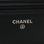 Lambskin Quilted Wallet On Chain WOC Black